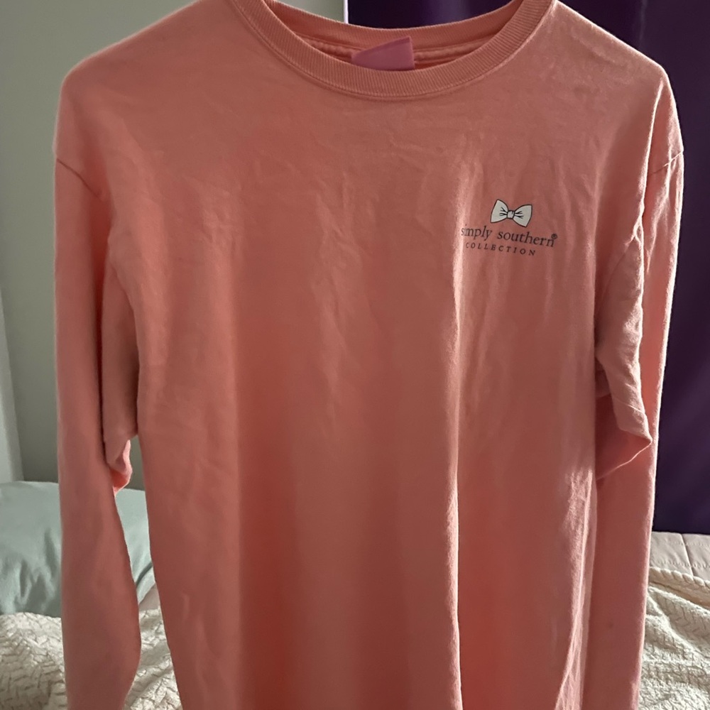 Simply Southern Coral Long Sleeve Tee